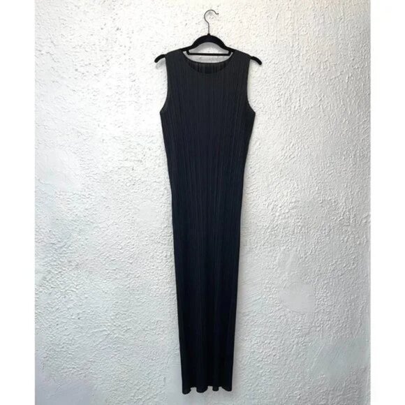 Issey Miyake Pleats Please Basic Column Dress in Black - Size 4 - Picture 6 of 11
